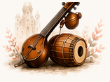 Carnatic classical instruments — veena and mridangam