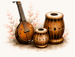 Hindustani classical instruments — tanpura and tabla